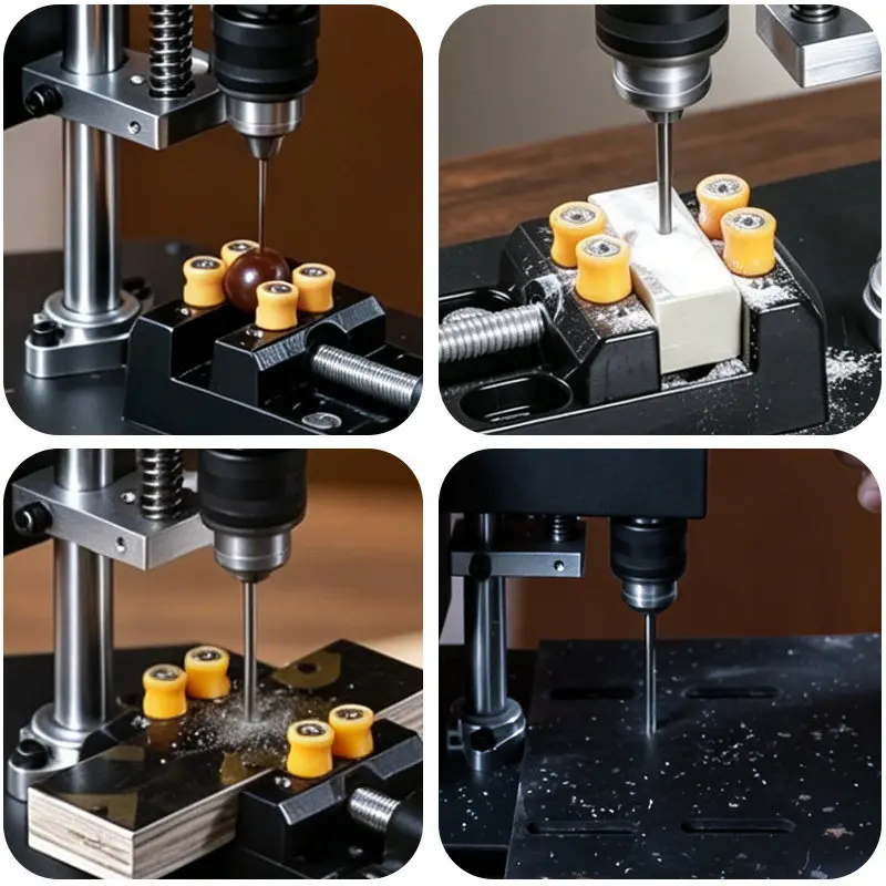 Mini Desktop Small Bench Drill DC Speed Adjustable Electric Drill Machine Home Use Precision Drilling Tool