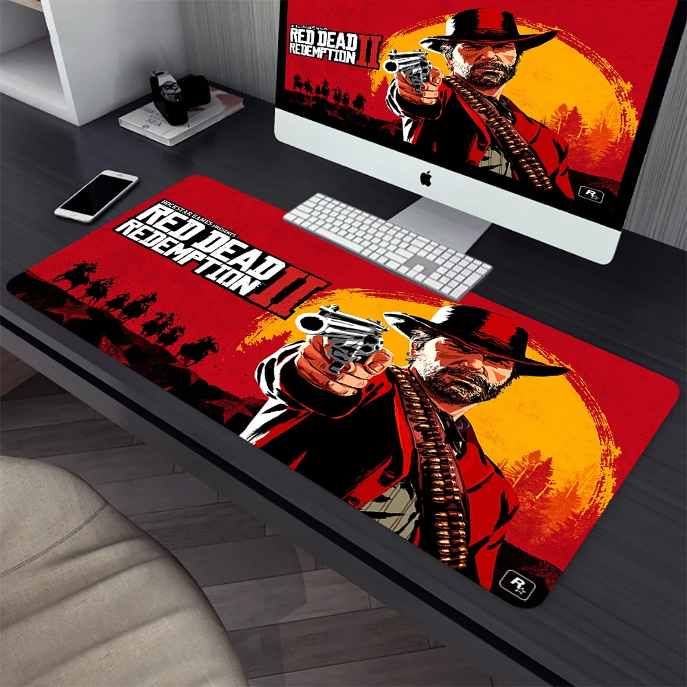 Red Dead Redemption Large Gaming Mouse Pad Computer Mousepad PC Gamer Laptop Mouse Mat Office Mausepad XXL Keyboard Mat Desk Pad