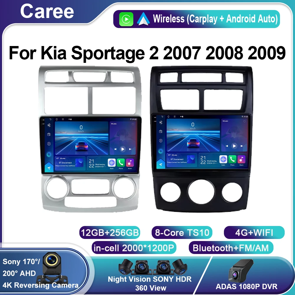 

Car Radio Android 15 for Kia Sportage 2 2007 2008 2009 Multimedia Player Carplay Auto Stereo GPS DVD Head Unit 4G WIFI NO 2DIN