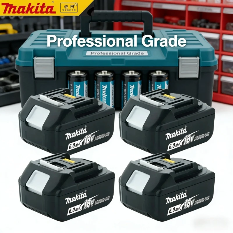 

Makita 18V 6.0Ah High Capacity Rechargeable Li-ion Battery, with LED Indicator for Makita Cordless Power Tools