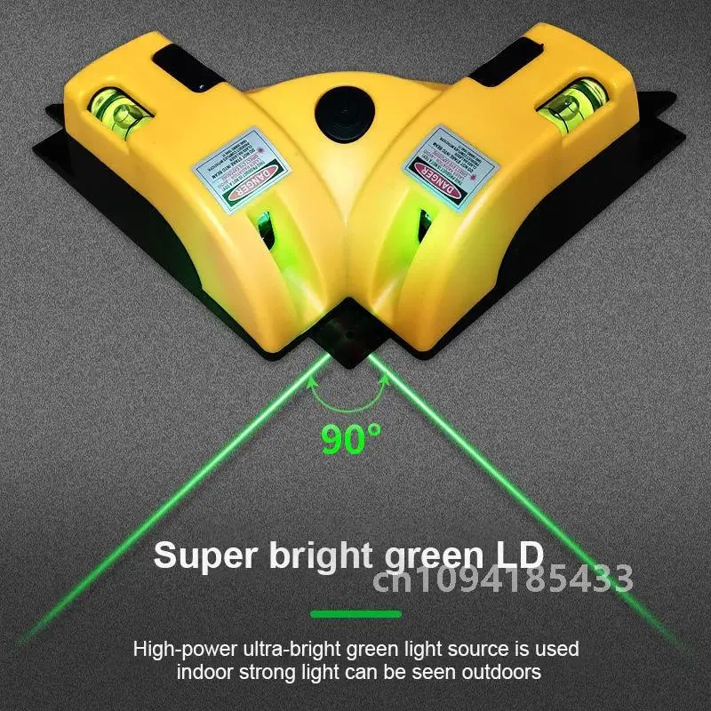 Nivel láser cuadrado de ángulo recto de 90 grados, instrumento de medición de alta calidad, herramienta de trabajo de tierra Vertical, herramientas de construcción láser