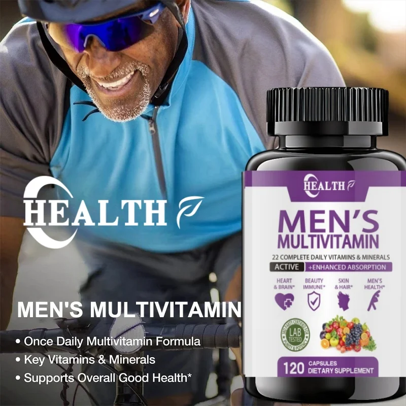 Men s Daily Multivitamin Capsules for Healthy Muscle Body Energy Boost Immune Support