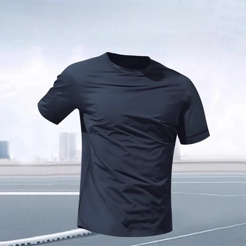 تي شيرت رياضي جديد مطبوع ثلاثي الأبعاد 2025 من ألياف البوليستر بلون سادة متعدد الاستخدامات للرجال والنساء سريع الجفاف وجيد التهوية.