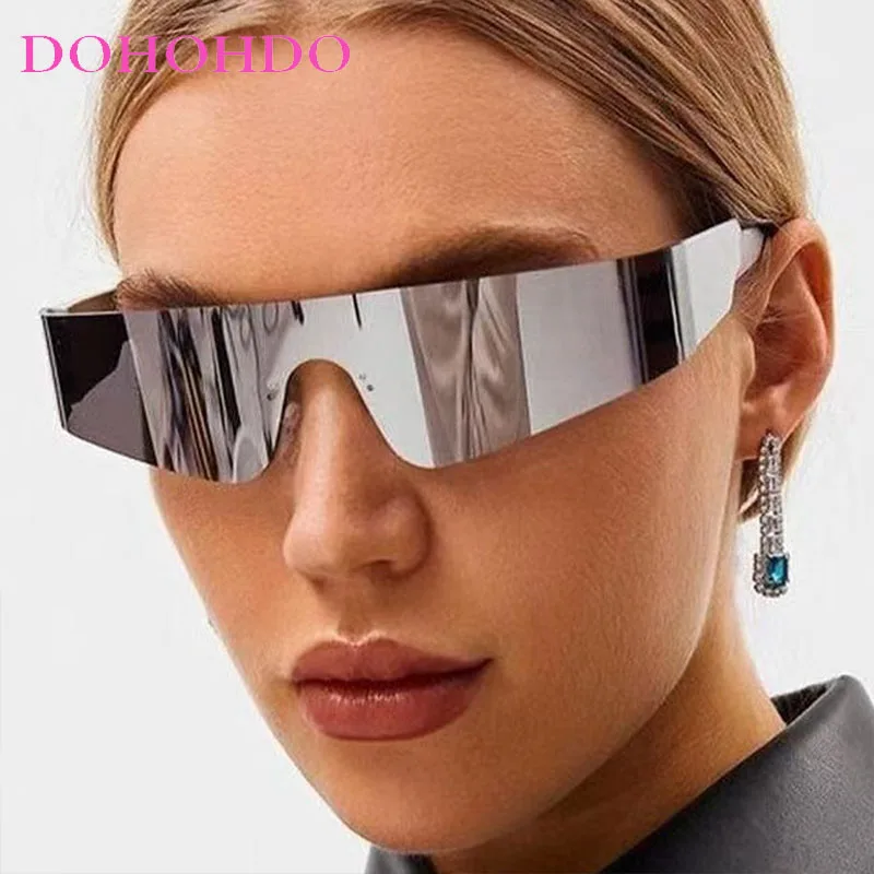 

Punk Rimless Personality Women Sunglasses Trend Design Men's Sunlass Drive Shades Outdoor Cycling Windproof Goggles UV400 Lentes