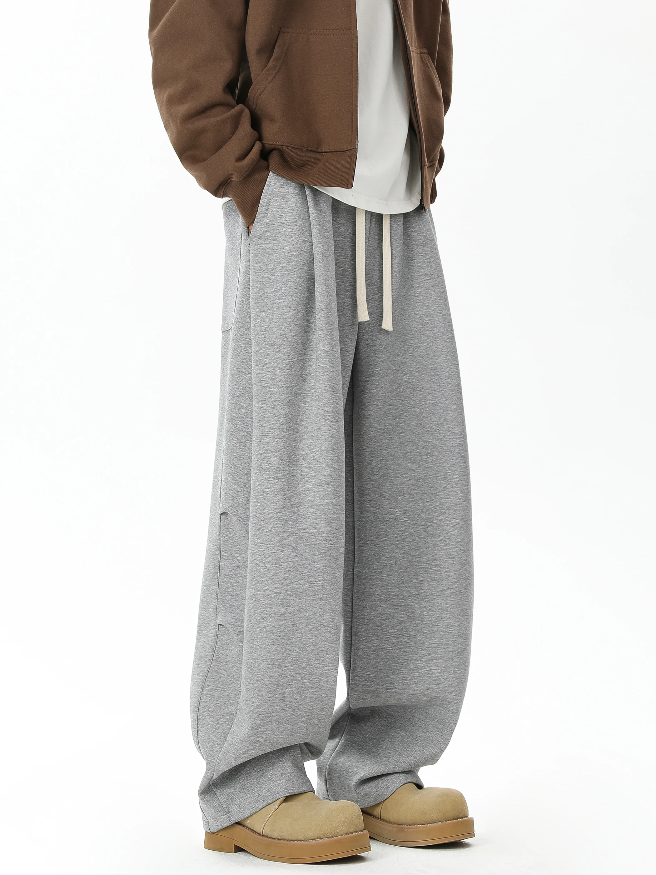 

Мужские спортивные брюки-джоггеры с широкими штанинами, свободные прямые брюки в американском стиле, повседневные, осенний тренд