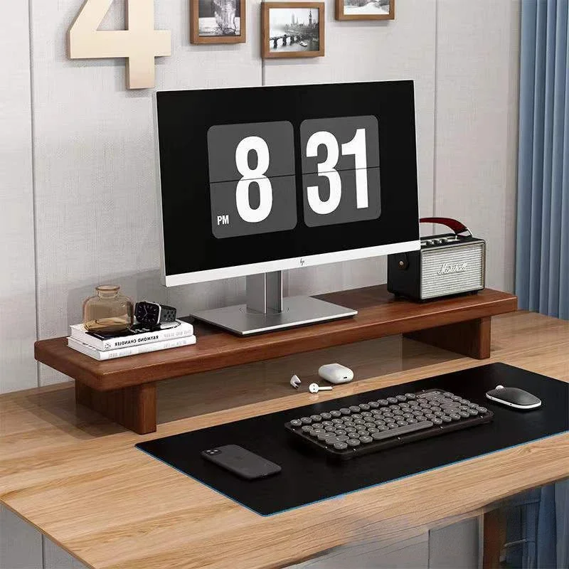 Simple Display Heightened Board Stand Desktop Computer Screen Heightened Organizer Shelf Desktop Double-layer Storage Furniture