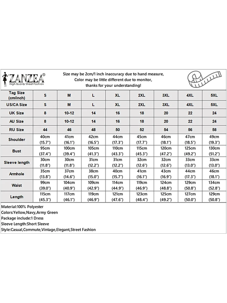 Sukienka damska ZANZEA na lato 2025, elegancka sukienka midi z krótkim rękawem, z kołnierzykiem, w jednolitym kolorze, stylowa sukienka do pracy w stylu OL, codzienna sukienka zapinana na guziki.