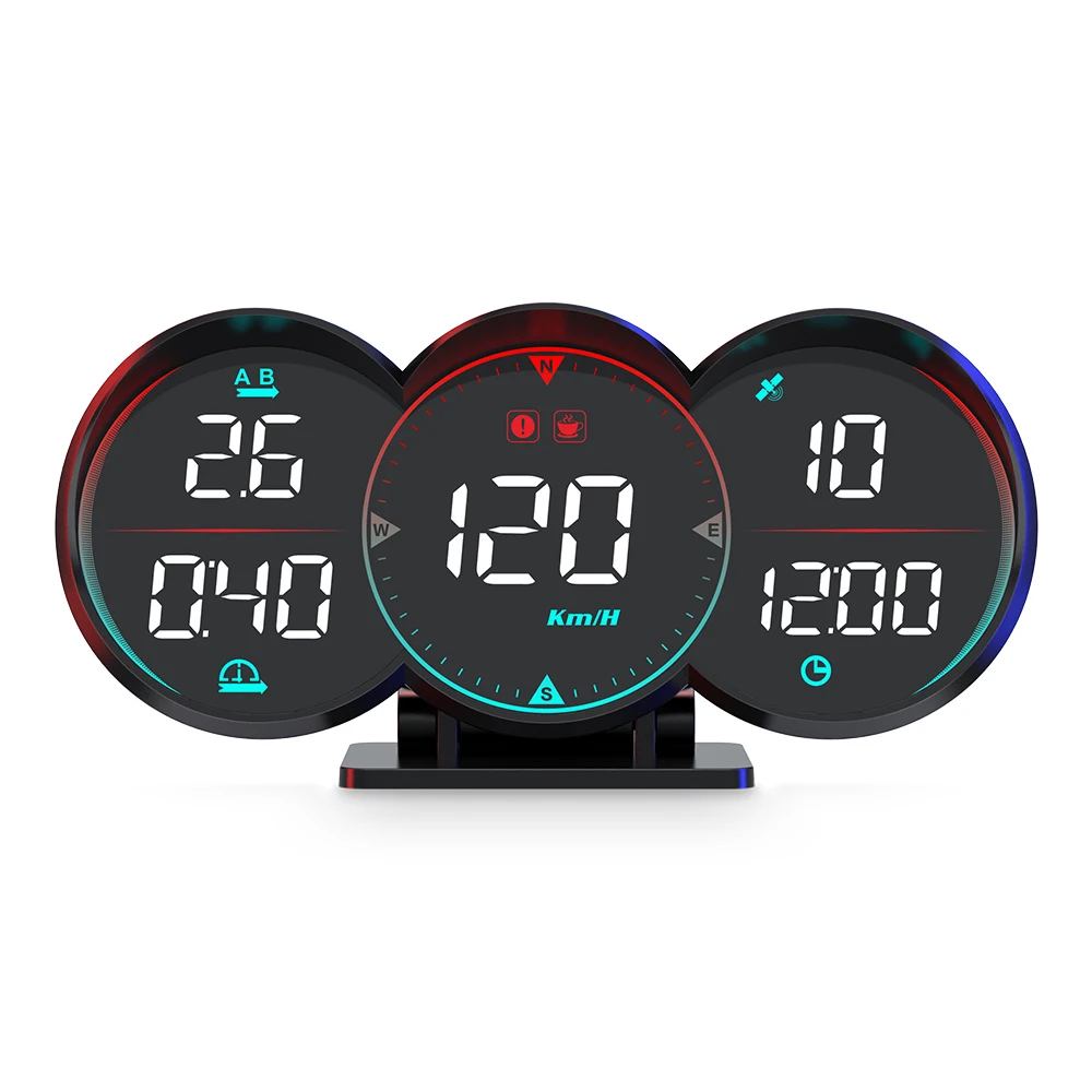 

Проекционный дисплей GPS Smart Gauge G17 Красочный светодиодный спидометр для всех автомобилей GPS + чип Beidou