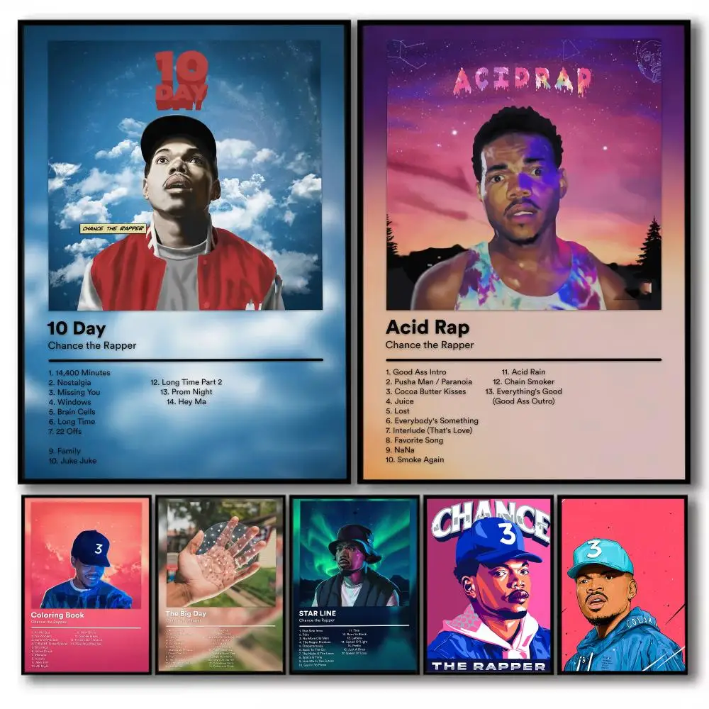 Popular Album C-Chance The Rapper Poster PP Wall Decor Posters Celebrity Music Art Prints Bedroom Office Gift