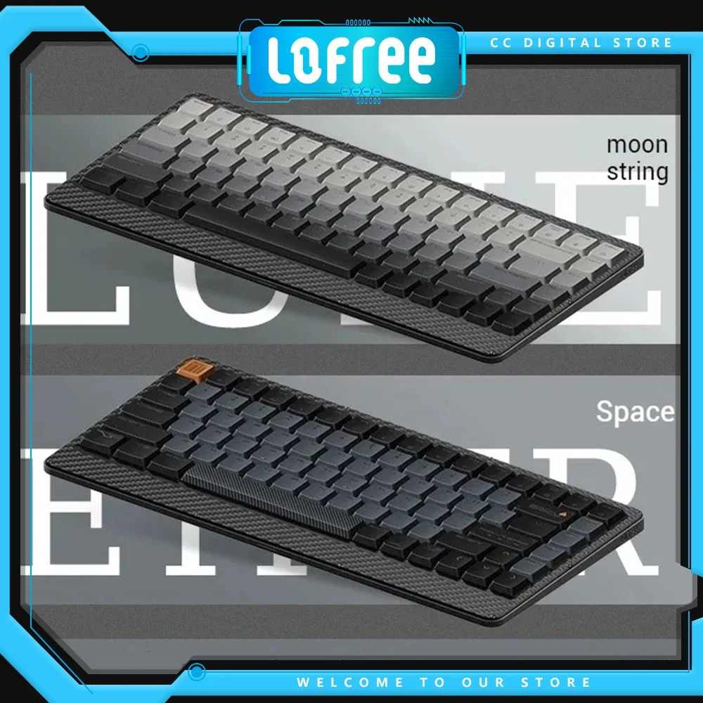 LOFREE EDGE84 Ultra-low Axis Mechanical Keyboard Wireless Carbon Fiber Keyboard Ipad Notebook Office Portable Thin Keyboard