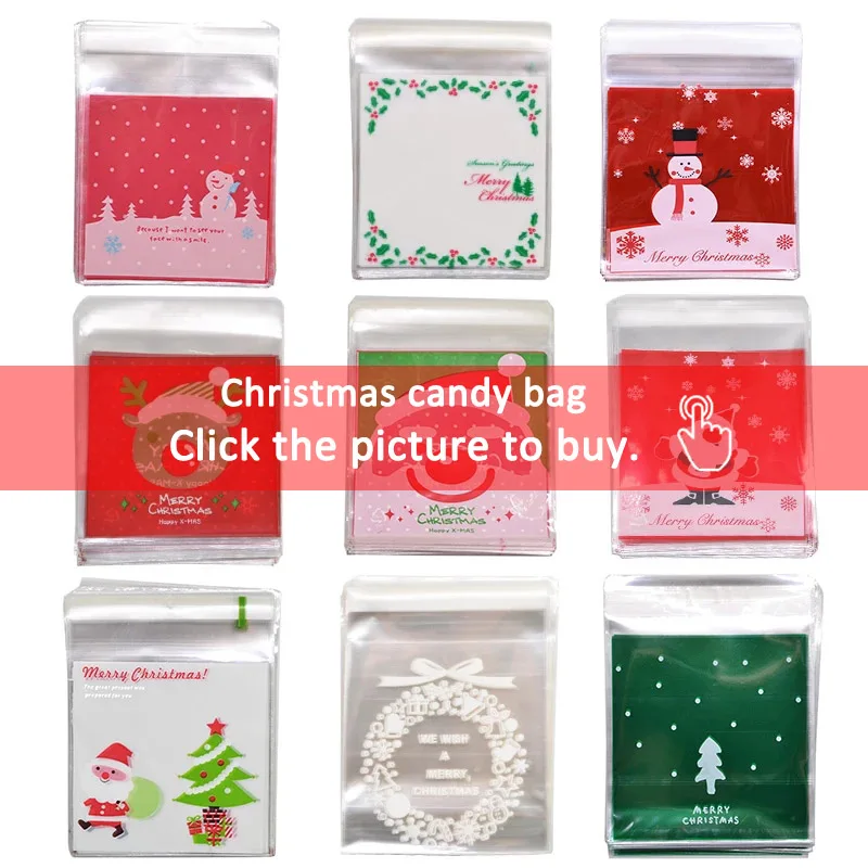 100 teile/los 7 cm Klar Candy Tasche Transparente Kunststoff Tasche Cookie OPP Tasche Für Hochzeit Geburtstag Party Decor DIY geschenk Verpackung Beutel – Detail 1