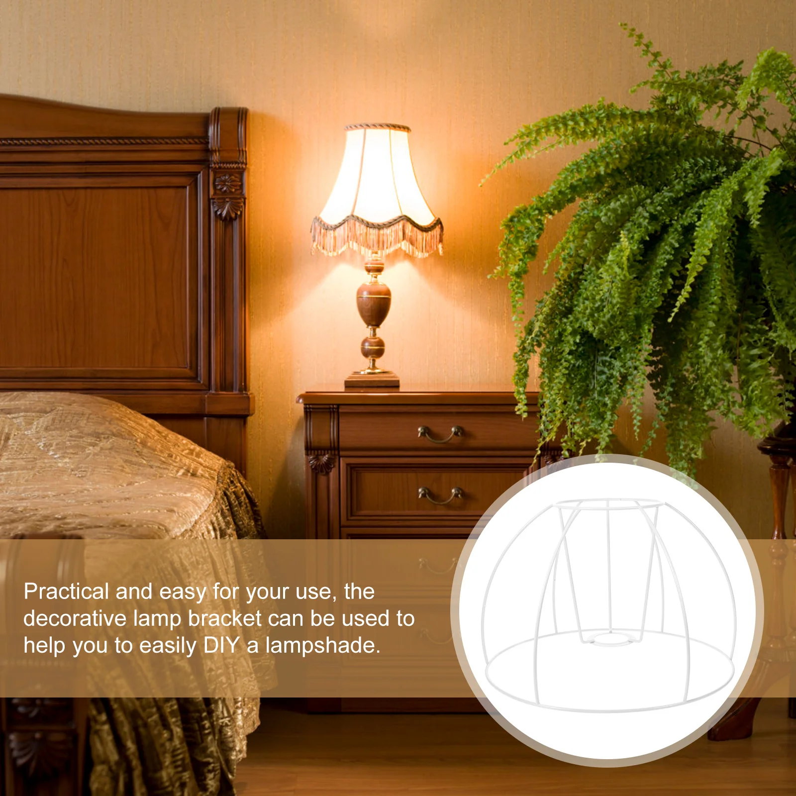 DIY عاكس الضوء الإطار المعدني الجدول مصباح الملحقات دائم سهلة التركيب الثريا قوس الثريا الإطار المعدني عاكس الضوء الرف #6