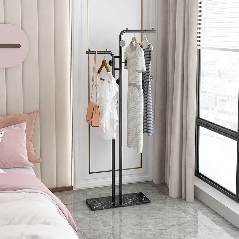 Floor to Ceiling Slate Metal Mobile Clothes Rack, Standing Storage Net, Hanging Hanger, Light Luxury, Bedroom, Living Room