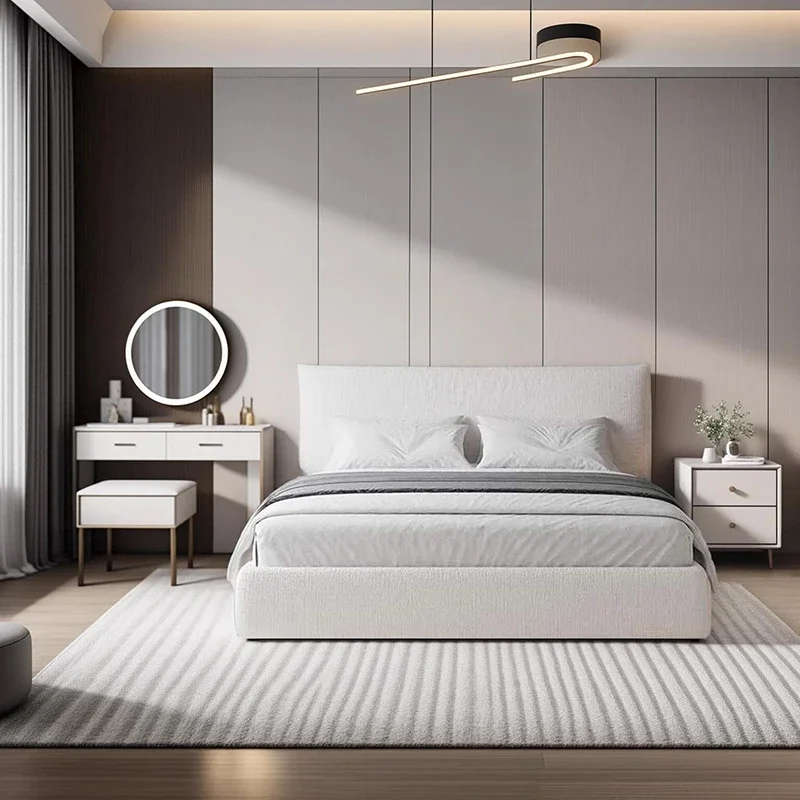 

Luxury Bedroom Massage Bed Wooden Girls Simple Platform Bed Sleeping Human Dog Double Letto Matrimoniale Lounge Suite Furniture