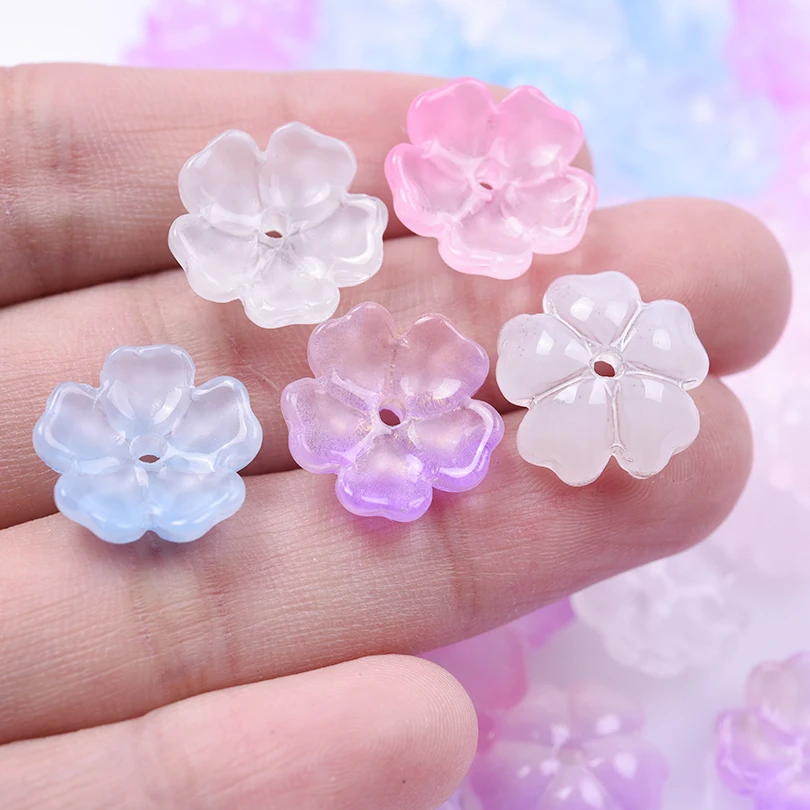 30pcs/Lot Ancient Glass Flower Bead Caps For Jewelry Making Supplies Handmade Earrings Headwear Bracelets Accessories Wholesale