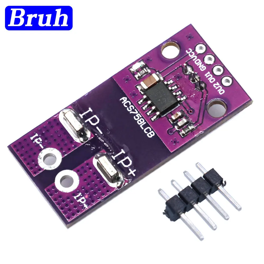 Hall Current Sensor  ACS758LCB-050B-PFF-T Linear Current Sensor Module ACS758LCB High Accuracy For Arduino RC Model Connector