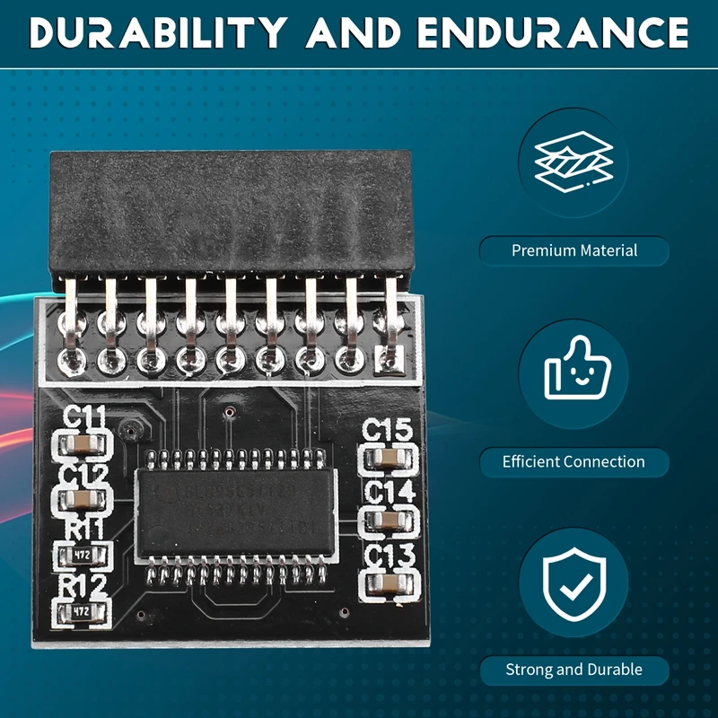 Módulo de segurança TPM2.0 para placas-mãe As.Rock LPC 18 pinos Módulo TPM para Asrock Rack