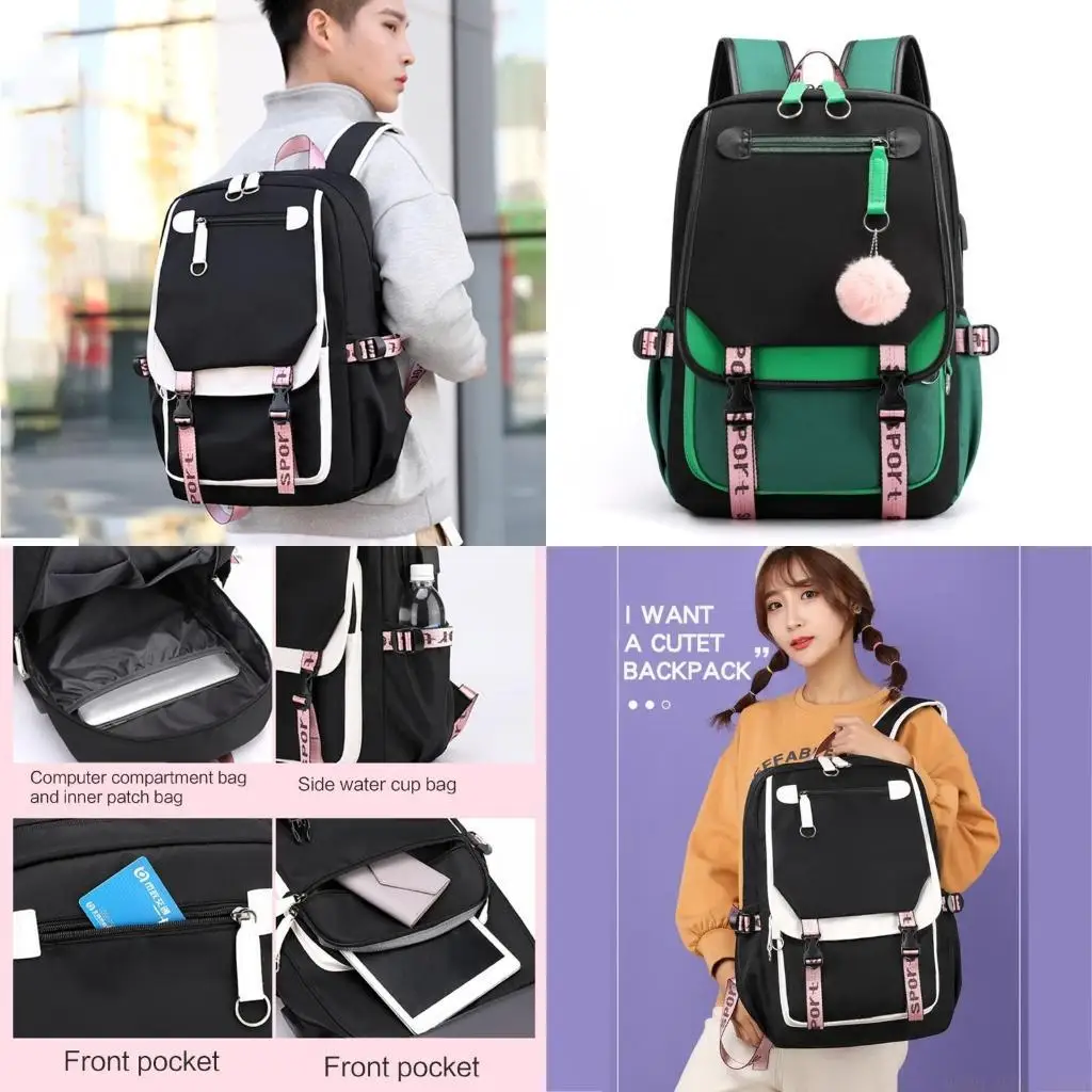 X90D School Rucksack Laptop Rucksack USB Port Bookbag Travent School Tasche für Schüler