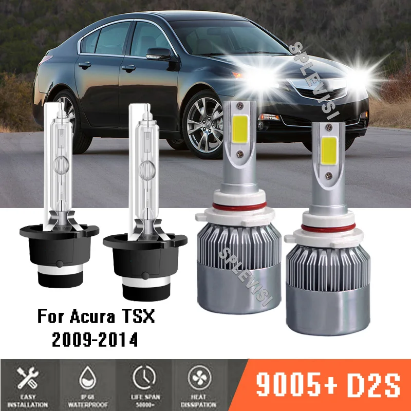 

9005 D2S Car Auto LED & HID Headlight Bulbs High / Low Beam HID White For Acura ZDX 2010-2013 TSX 2009-2014 2010 2011 2012 2013