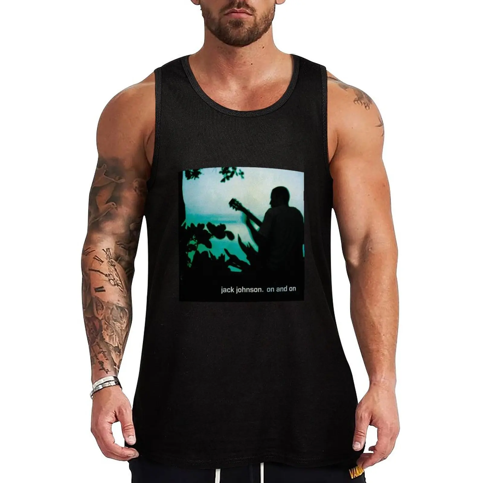 

Jack Johnson on and on Tank Top Text Print Tank Top Letter Graphic Casual Sleeveless