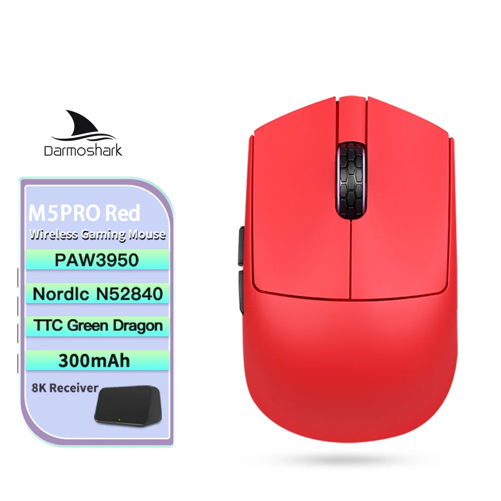 Darmoshark M5Air Forged Carbon Fiber Gaming Mouse Wireless 8K