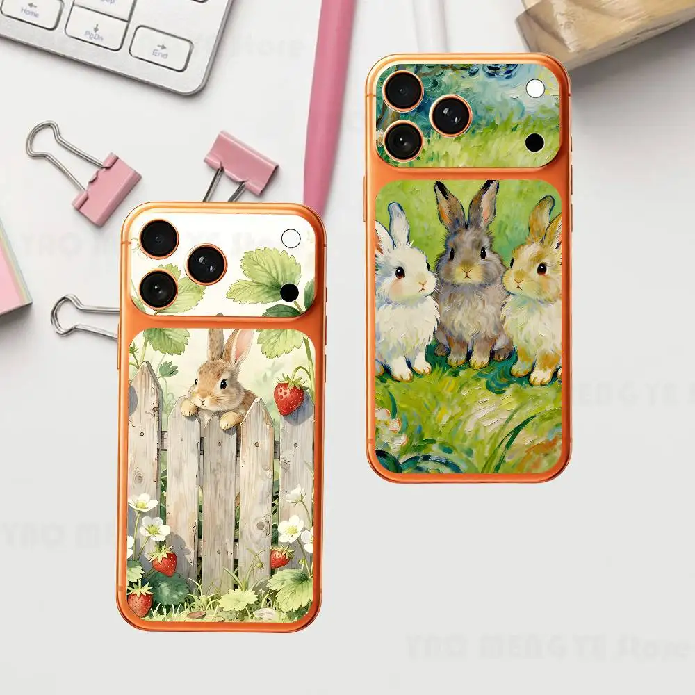 

Cut Animal Rabbit For IPhone 17 Pro ProMax Full Back Cover Decal Wrap Skin Rear Protective Sticker Film