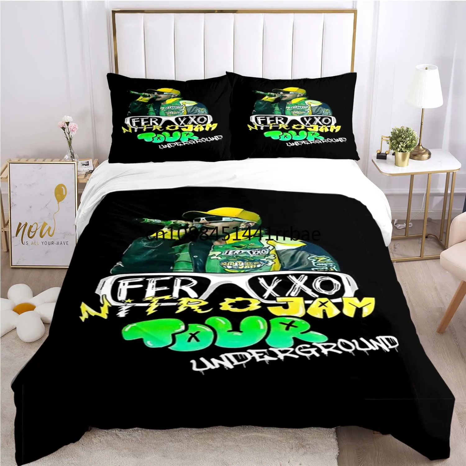 

Colombia Feid F-erxxo Music Poster Duvet Cover Sets Printed Bedding Set Double Queen King Size 2/3pcs,Bettbezug