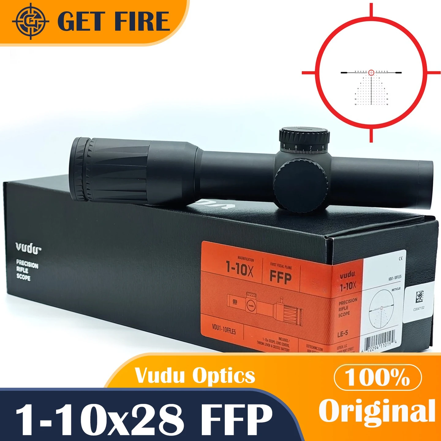 Original  Vudu 1-10x28mm SR5 MRAD Reticle FFP First Focal Plane Riflescope Precision Rifle Scope Sight Lunetas