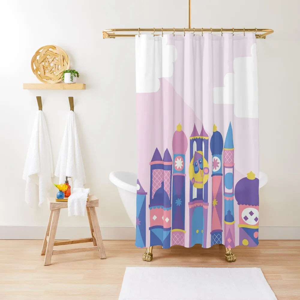 

It's a small world after all Shower Curtain Curtains Bathroom Curtain