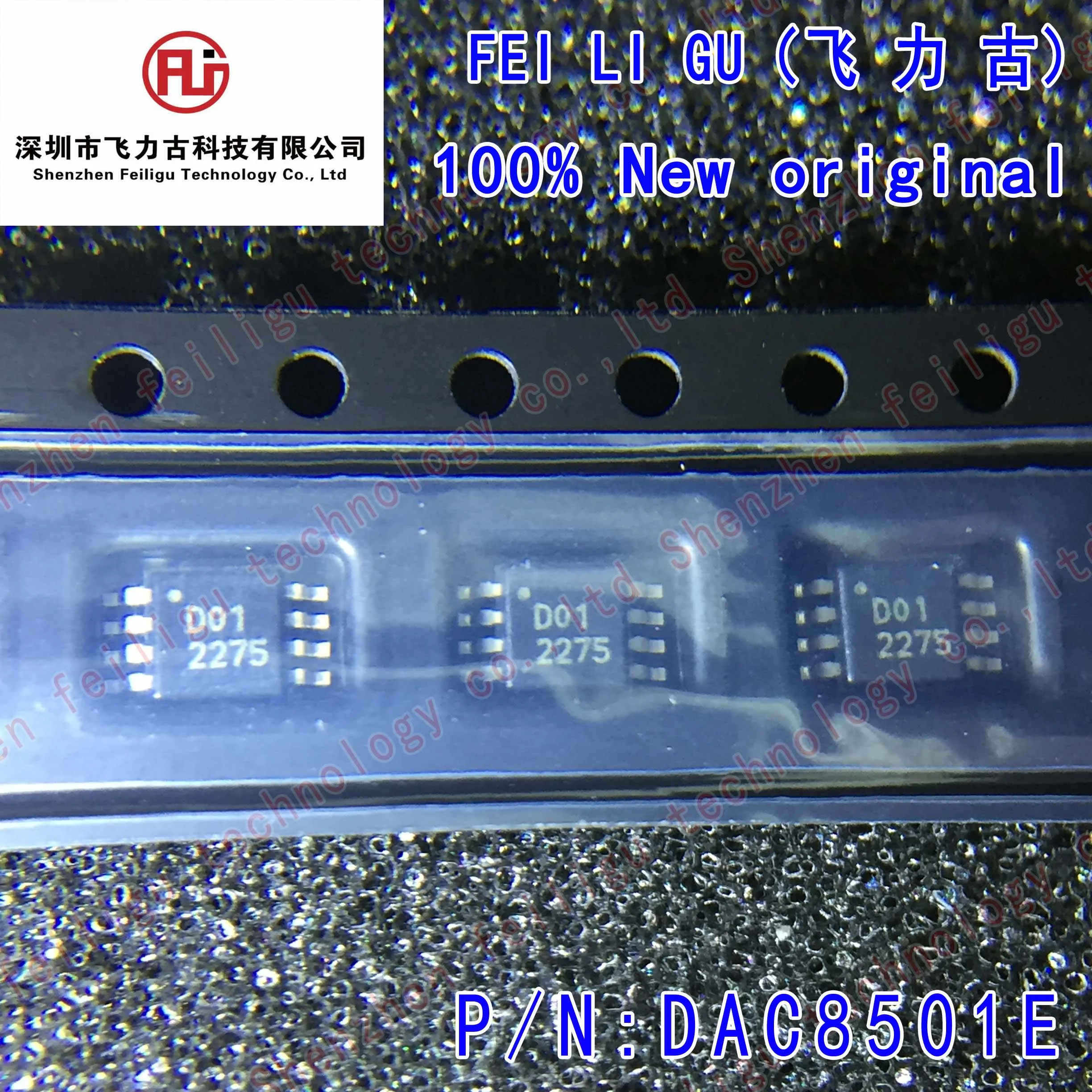 

(1/10/30Pieces) 100% New Original DAC8501E/2K5 DAC8501E/250 DAC8501E DAC8501 Silkscreen:D01 Package:MSOP8/VSSOP8 16-bit DAC Chip