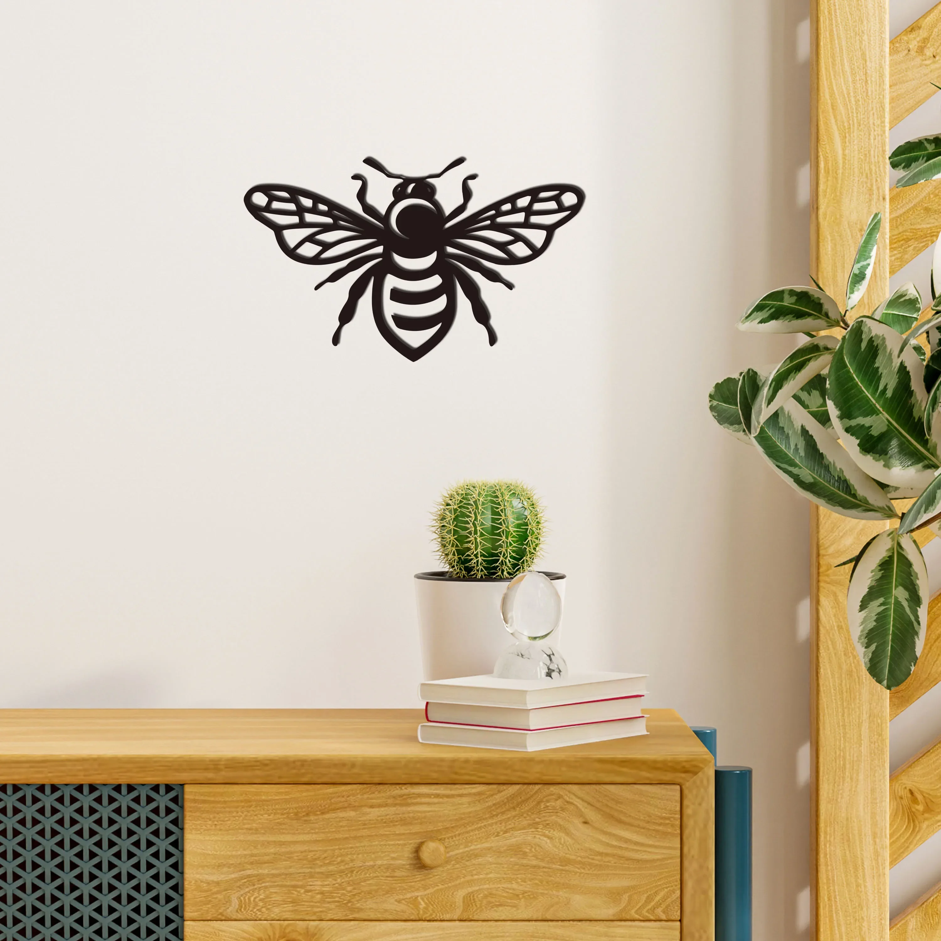 Decoración artística de pared de Metal, decoración de pared de abeja de miel de Metal, para porche, jardín, colmena de abejas, regalo para amantes de las abejas, señal de Apiario, 1 ud.