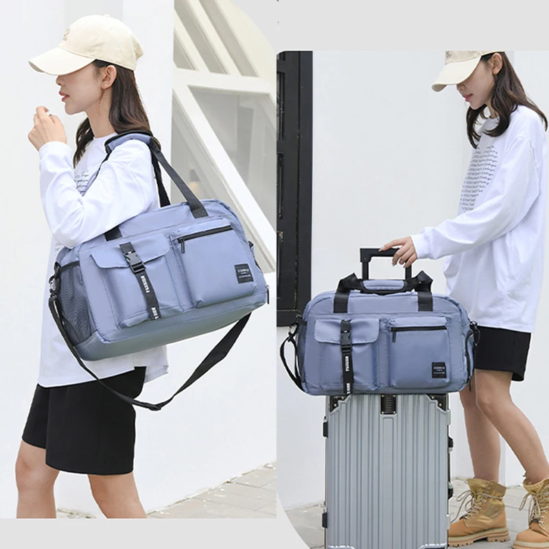 Large Size Women\'s Travel Handbag MultiFunction Travel Bag Casual Sport Waterproof Female Shoulder Crossbody Weekend Luggage Bag