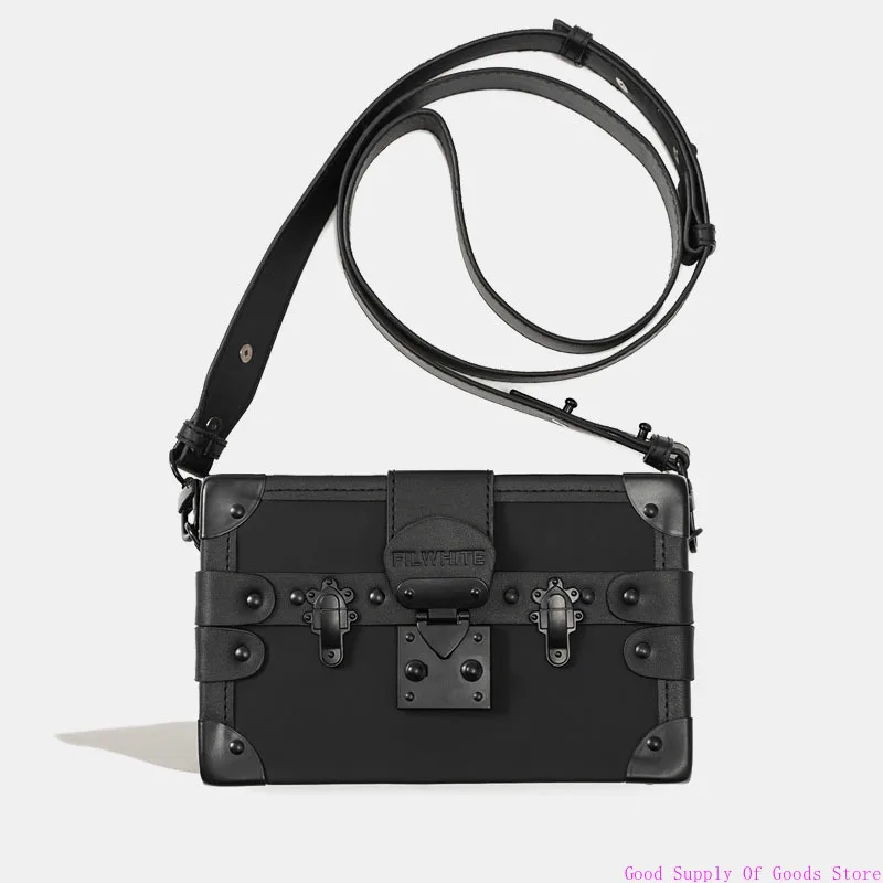 2025 bandolera de hombro de lujo para hombre, bandolera para marido, bolsos de pareja a la moda, bandolera lateral de cuero cuadrada pequeña para hombre Vintage