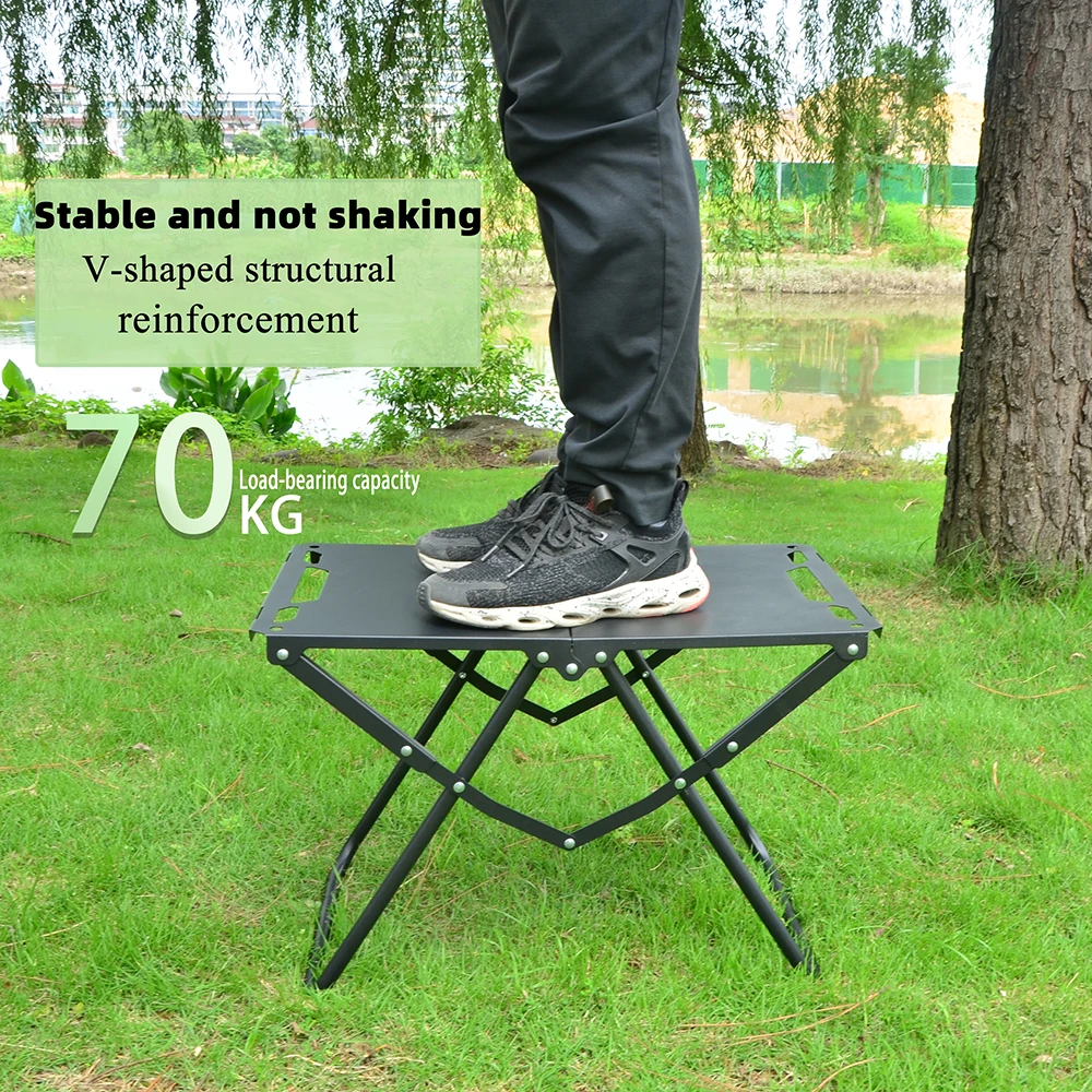 Portable  Picnic Table Beach Tables camping Table for Sand Foldable Edge With Hollowing Hangable items More Convenient image 5