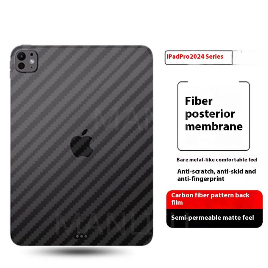 2Pcs Carbon Fiber Film For Apple iPhone iPad Pro 11 13 2024 Back Screen Protector For iPad Pro Protective Film Cover No Glass