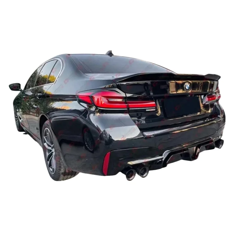 For BMW 5 Series G30 525li 530LI Modified Black Knight M5MP Rear Lip Tail Throat CS Lip with Light Rear Package Corner 17-25