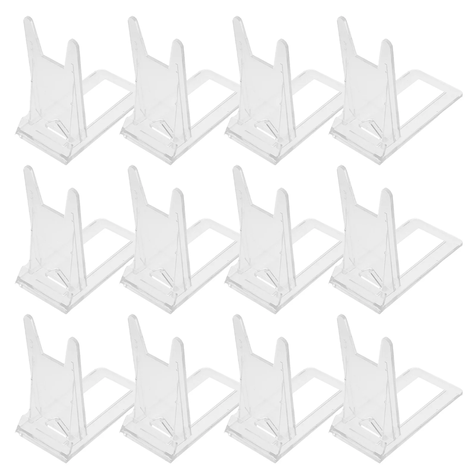 

20Pcs Adjustable Clear Book Display Stands Transparent Desktop Display Easel for Books Magazines Postcards Crafts Organizer