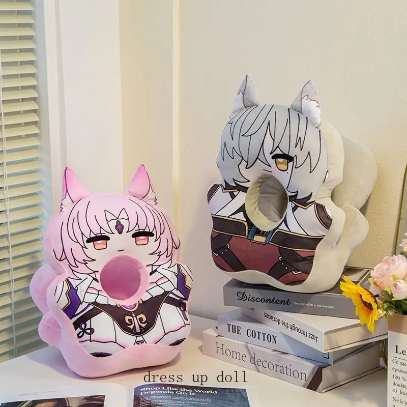 

Acheron Game Honkai Star Rail Cosplay Soft Ear Plush Dolls Cartoon Throw Pillow Stuffed Toy Cushion Cute Figures Halloween Gift