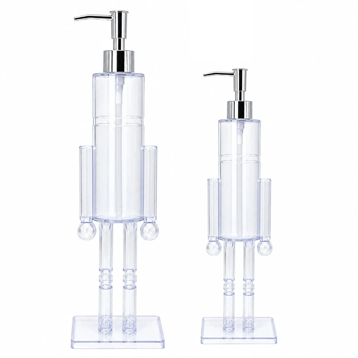 Cute Christmas Nutcracker Soap Dispenser Acrylic Refillable Pump Bottle for Hand Soap Dish Soap Lotion Bathroom Kitchen Holiday
