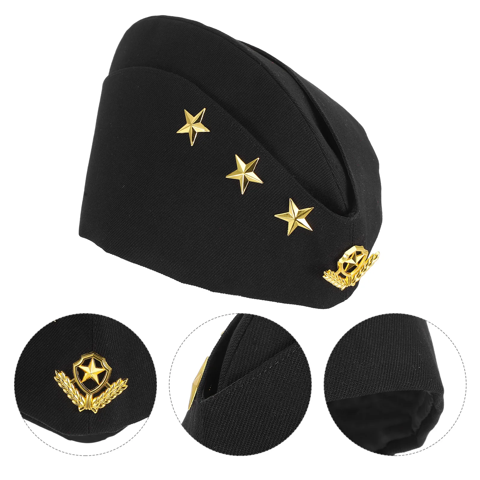 

Breathable Sailor Hat For Dance Parties Costume Captain'S Cap Russian Military Style Party Accessory Stewardess Yacht Boating