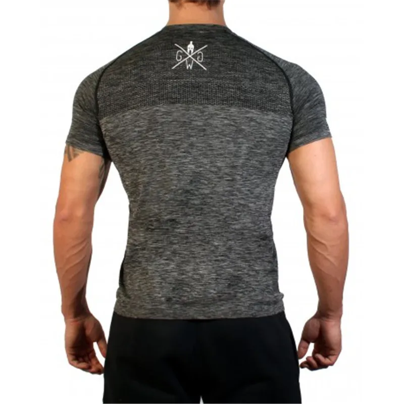 New Quick Dry Running T-Shirt Fitness T-Shirt attillate a maniche corte T-Shirt a compressione da uomo maglietta sportiva da uomo maglietta da