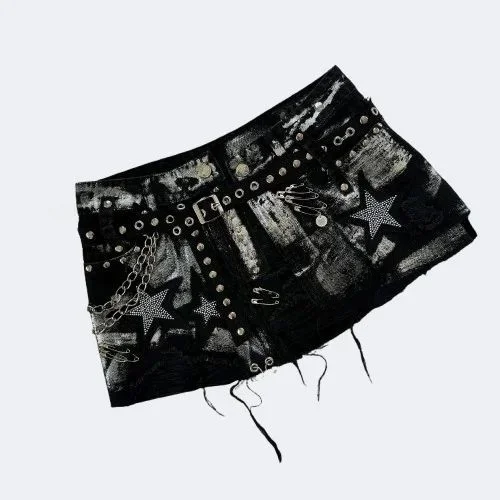 

Y2K Gothic Retro Bla Denim Skirt Harajuku Sle Spring 2025 New Arrival Women's Skirt Faionable And Sli