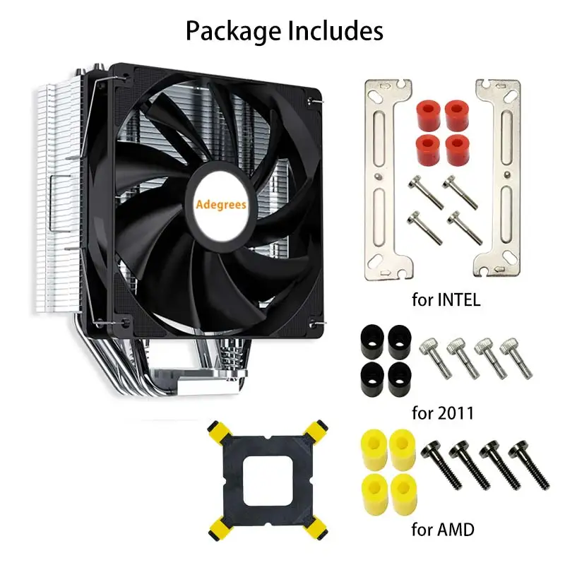 4 Tubo di Calore CPU di Raffreddamento 4PIN PWM PC Radiatore raffreddato ad Aria Per Intel LGA 1150 1151 1155 1200 1366 1700 2011 AMD AM4 AM5 ventilatore