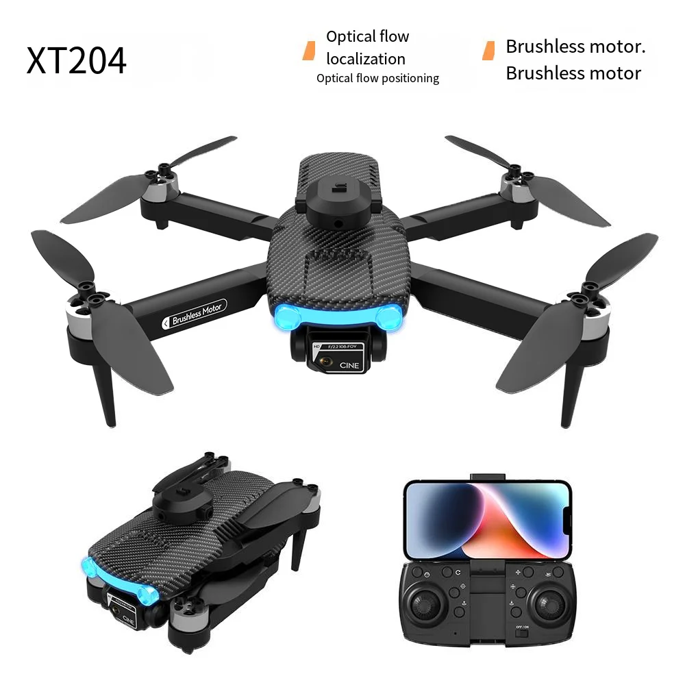 

XT204 Aerial Drone Brushless Motor Optical Flow Belt Obstacle Avoidance Quadcopter Remote Control Toy Plane