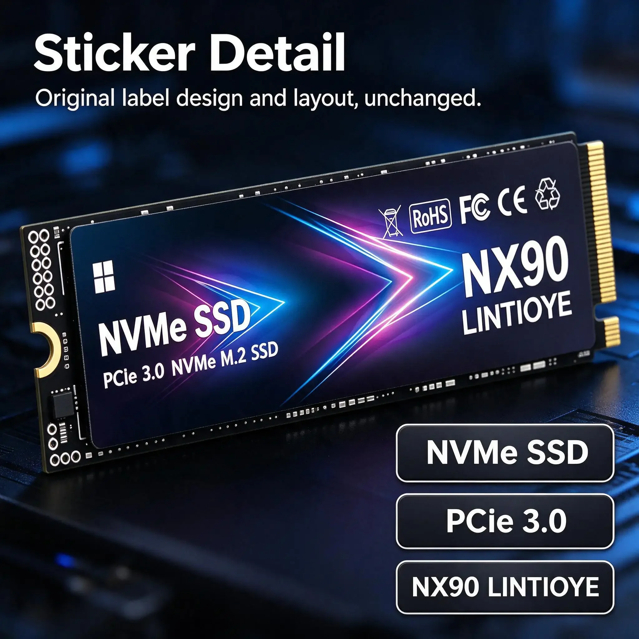 NX90 Built-in M.2 NVMe SSD, 1TB/4TB/2TB/500GB, Fast Performance Storage, Desktop, PC, Laptop, Gaming. Quantum Plus.