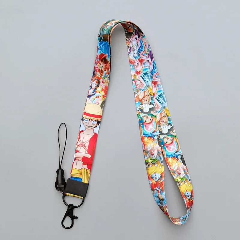 One Piece anime cartoon mobile phone lanyard, cute neck-hanging card holder, creative trendy personalized lanyard accessory view 5