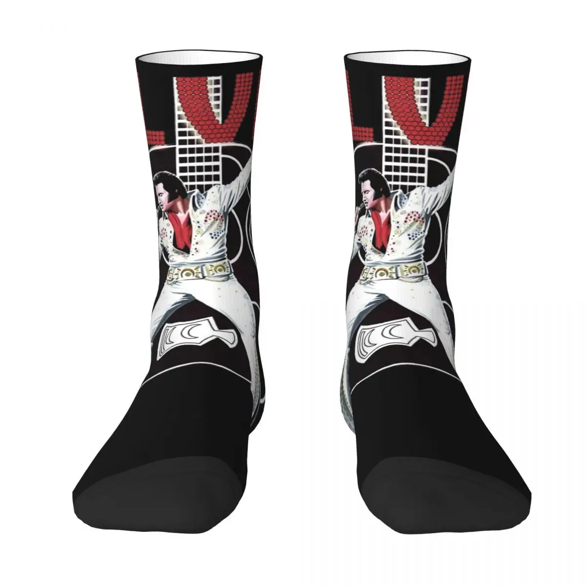 E-Elvis Stockings Men's musician Socks Warm Soft Funny Socks Winter Cycling Anti Skid Graphic Socks Gift