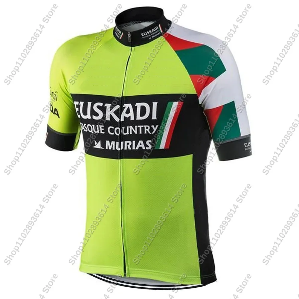 Euskadi Team 2025 Cycling Jersey Set Men Summer Retro Clothing Short Sleeve Road Bike Shirts Suit MTB Shorts Wear Ropa