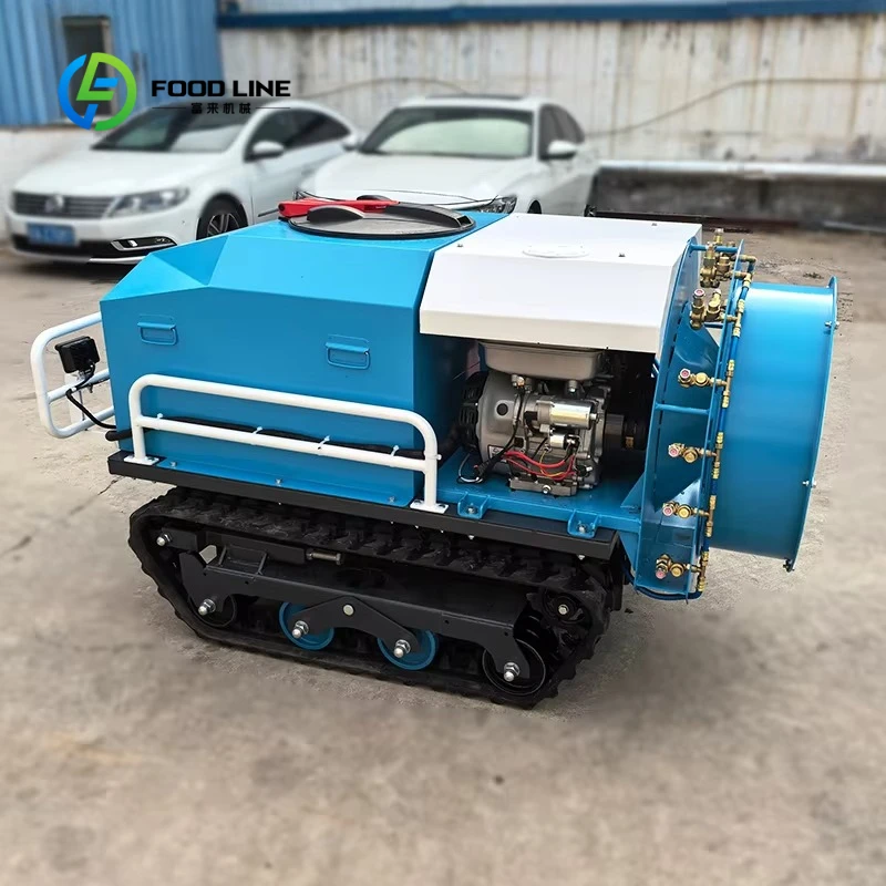 Customized Agricultural High Pressure Sprayer Adjustable Spray Speed Remote Control Variable Frequency Crawler Sprayer