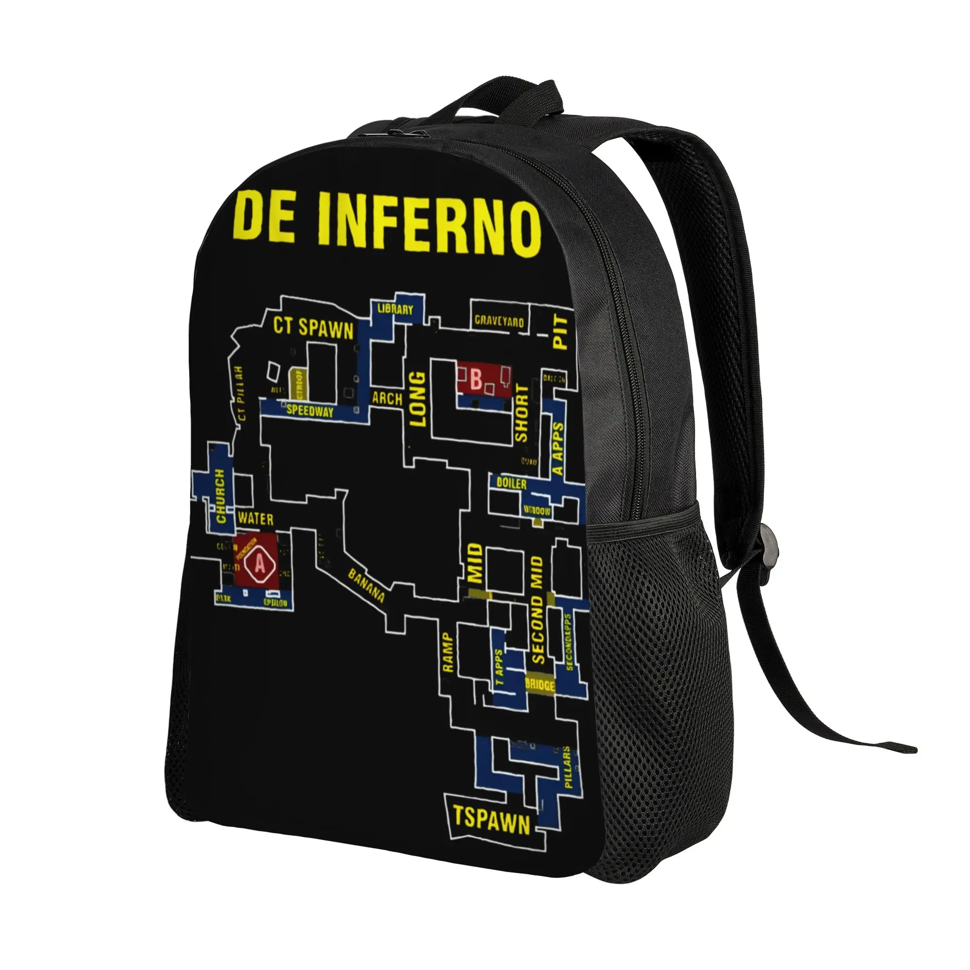 1Piece Inferno Map New School Year Backpack CS-GO FPS Game Fans Male Lady  Backpack